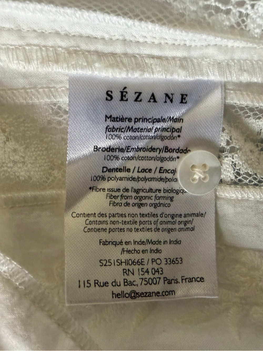 Sézane NWOT SZ 6 Shenali Top SZ 6 Never Worn!!! Immaculate!! 🇫🇷‼️ - Picture 7 of 7